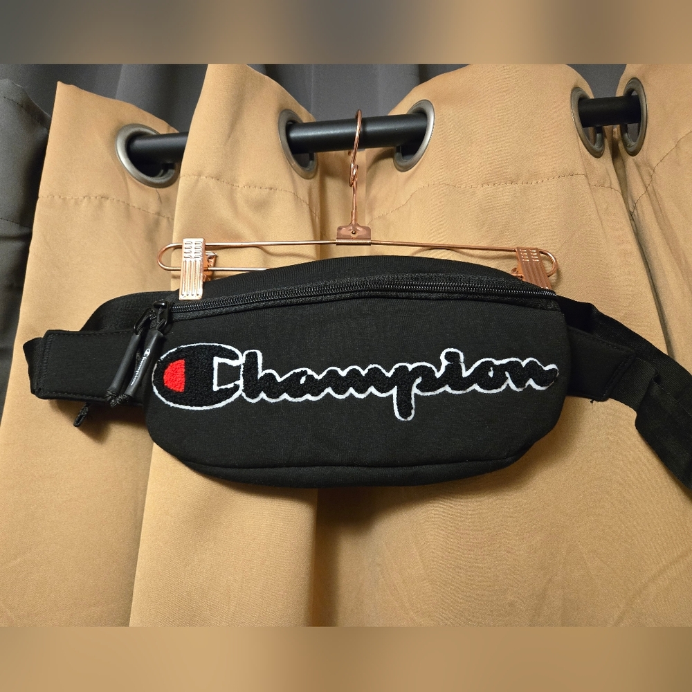 Champion Prime Waist Belt Fanny Pack Bag - Black - Hype Large C Spell Out
